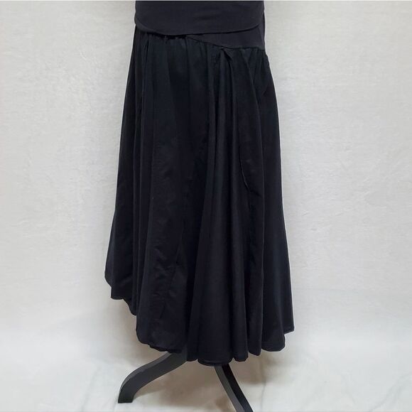 Vintage Y2K Bisou Bisou Michelle Bonbot Black Asymmetrical Patchwork Midi Skirt - Picture 11 of 16